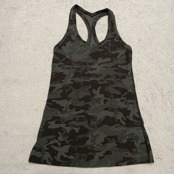 Lululemon Cool Racerback Tank Top 4 Camo Nulu Athleisure Gym Yoga - Picture 1 of 6